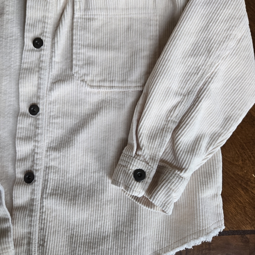 Zara Off-White Corduroy Shirt.Size M Oversized - Picture 7 of 10